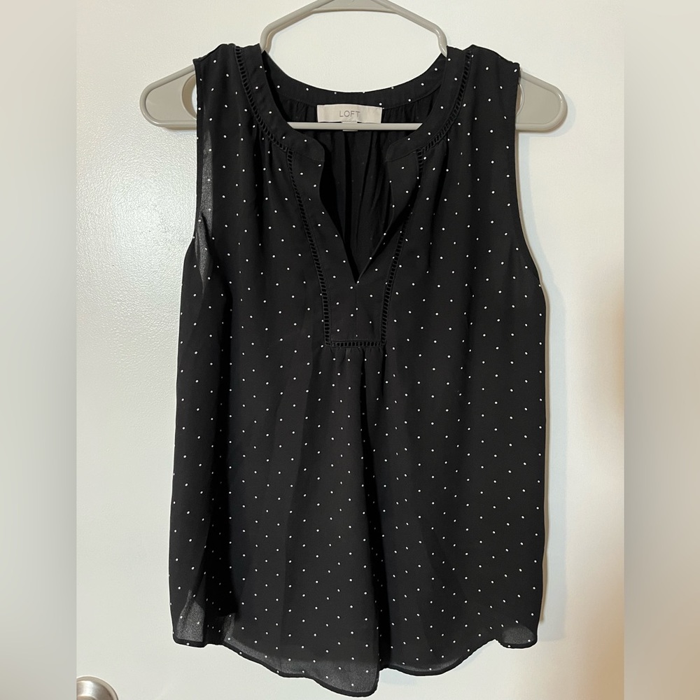 LOFT Polka Dot Tank Top
